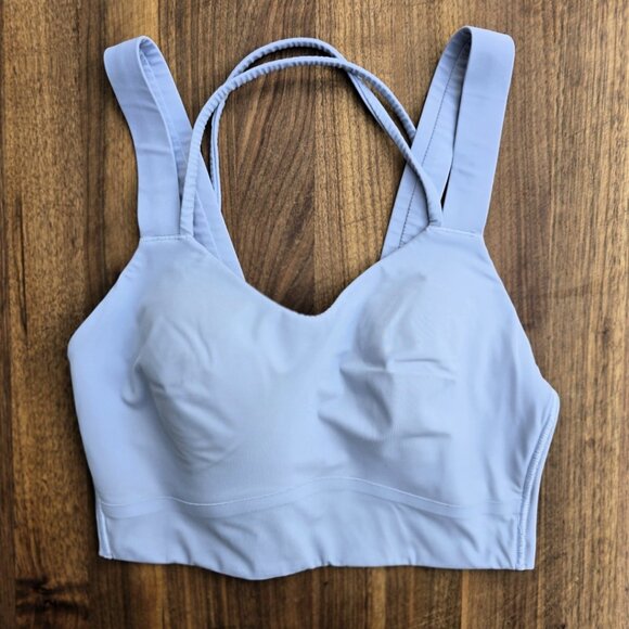 lululemon athletica Tops - Lululemon Like a Cloud Longline Bra • D/DD Support • Blue Linen • Size 2